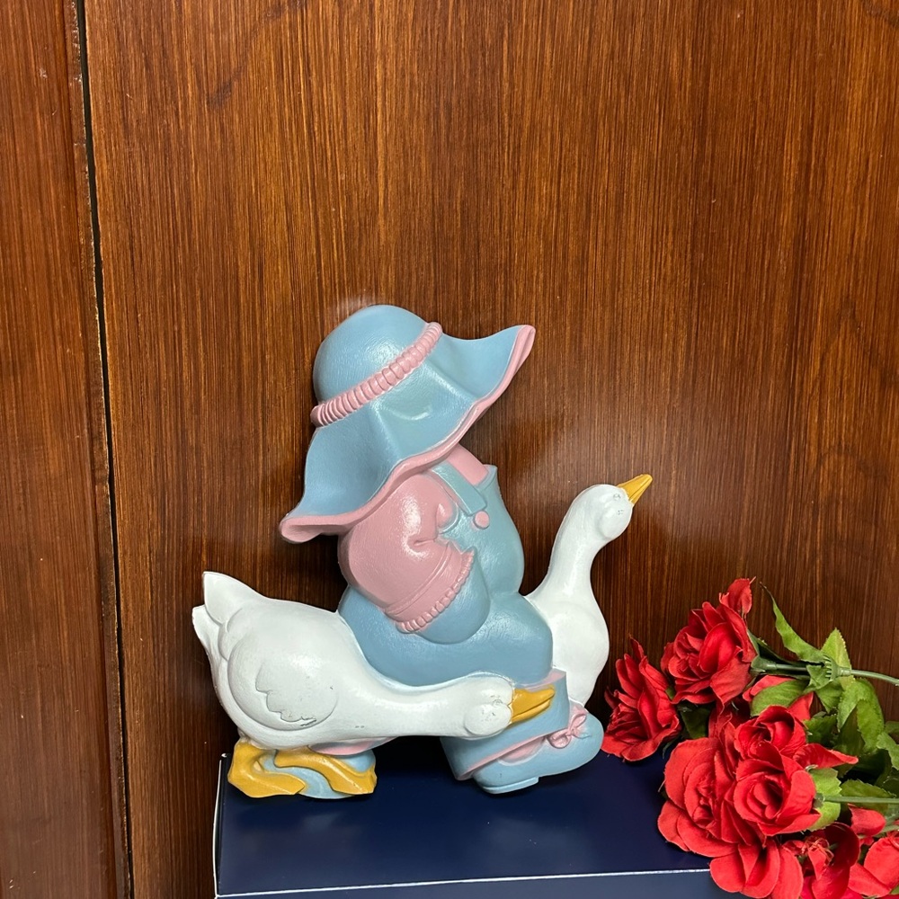 Vintage Home Interiors wall plaque Country child with Ducks - Picture 6 of 10